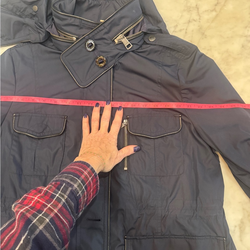 BURBERRY Brit Ladies Trench Coat size 14 navy blue - Picture 11 of 14
